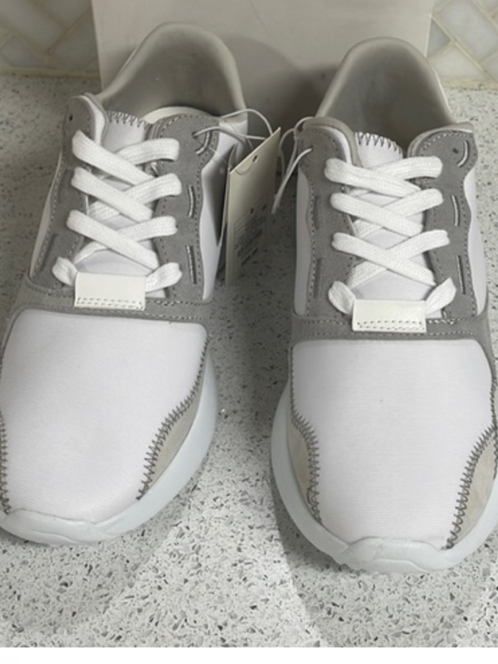 White and Light Gray Casual Sneakers! 11